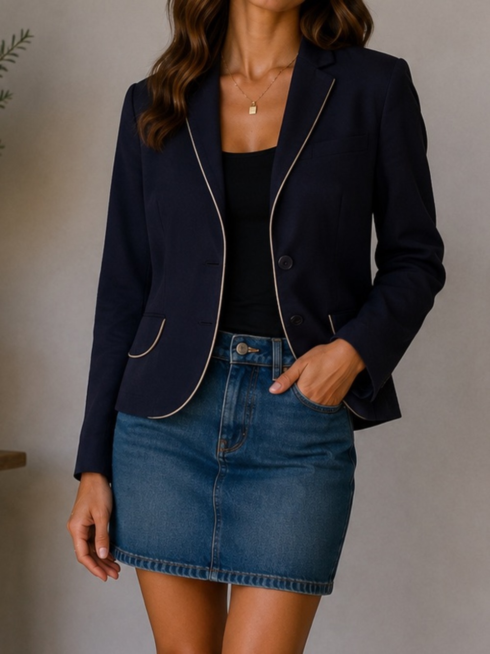 Vintage Suit Collection‎ Navy Suit Jacket